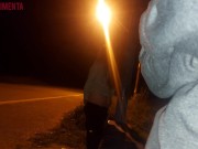 mostrei minha bunda para um estranho no ponto de ônibus 6/16