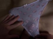 Sexy pussy rubbing and sexy cum on roommate's kinky panties 6/16