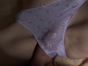 Sexy pussy rubbing and sexy cum on roommate's kinky panties 7/16
