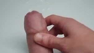 Uncut British Teen Cums In The Sink