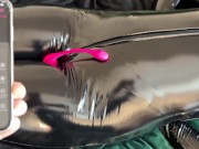 Girl in latex catsuit tied up and teased denial with vibrator 2/16
