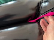 Girl in latex catsuit tied up and teased denial with vibrator 9/16