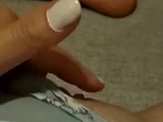 Slutty Teen Playing With Pussy -  Foot play on the balcony (Juicy-lousie) 13/16