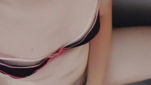 Shhhhh... Girlfriend is 🤭🍆💧T-girl Tries to Stay Quiet While She Rubs Her Big Cock