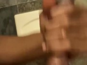 In the shower playing with this big dick 😈 6/16