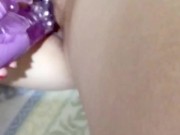 いつもの濃厚フェラからチンチンオナニー！バイブでイカせたあとに、デカチンの元彼サイズのバイブを挿入！入らないといいながら、根元まで咥え込み、元彼を思い出しながらグチョグチョ音をたてるいやらしいマンコ… 14/16