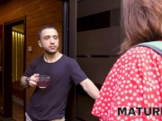 MATURE4K. Cute woman over fifty is humped by boy who invites her to sauna 3/16