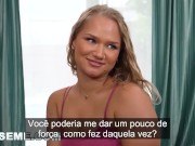 Ele enfia o pau na garganta dela e a fode com força. 2/16