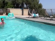 little blowjob by the pool