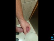 tight foreskin fun, cock ring in a public bathroom phimosis cock 4/16