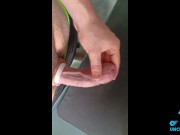 slow uncut tight foreskin play! phimosis large white cock 15/16