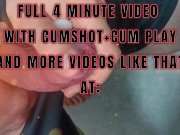 slow cum play on uncut cock! cock ring made it huge!! 15/16