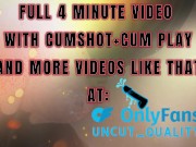 slow cum play on uncut cock! cock ring made it huge!! 16/16