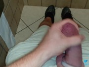 public bathroom tight foreskin masterbation! so much fun ! 8/16