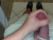 public bathroom tight foreskin masterbation! so much fun ! 9/16
