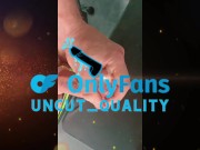 no hands large white uncut cock play! tight foreskin phimosis 4/16