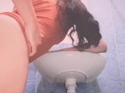 She swallows all the milk, my STEP-DAUGHTER's pussy is full of milk, homemade amateur. 1/16