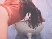 She swallows all the milk, my STEP-DAUGHTER's pussy is full of milk, homemade amateur. 2/16