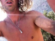 Ass licking Jerk Off naked in Nature
