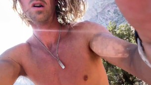 Ass licking Jerk Off naked in Nature