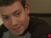 Jaquelin Braxton seduces her student and she fills his mouth with her hard cock. Her little student 3/16