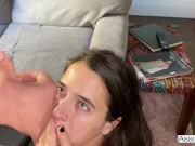 Big Cock Fucks My Pussy And Cums On My Face - BOYFRIEND HAS TO WATCH! - Abbie Maley 13/16