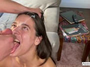 Big Cock Fucks My Pussy And Cums On My Face - BOYFRIEND HAS TO WATCH! - Abbie Maley 14/16