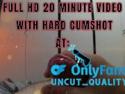 precum on wet uncut tight foreskin 16/16