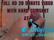 slow foreskin play on uncut tight cock 16/16
