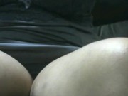 I like to show my tits and my pussy watching male masturbations 4/16