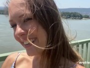 Ersties - Exhibitionist Blue Fingers Herself On a Public Beach 15/16