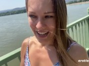 Ersties - Exhibitionist Blue Fingers Herself On a Public Beach 7/16