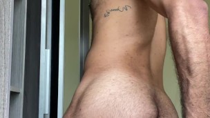 Playing with my hairy ass