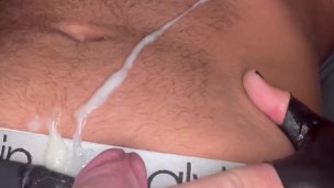 Huge Cumshot Across My Body GREAT ORGASM