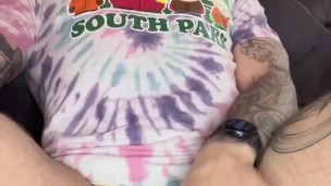 gamer decided to jump on a huge dildo