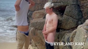 He took my hard dick on the beach