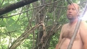 Outside being wild jerking off