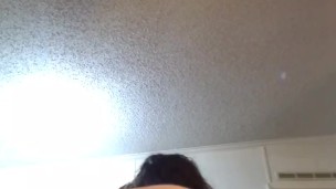 Chubby Goth With Big Bouncing Tits and Big Ass Rides and Bounces On Cock For a Creampie
