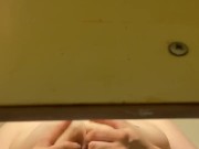 Playing with my boobs before my bath 9/16