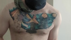 Suit Striptease and Cumshot for a Fan