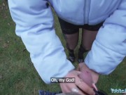 Public Agent Big boobs mature Ukrainian loves big dick deepthroat in public hardcore POV sex in lingerie 5/16