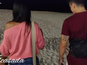 Peguei um  na praia, levei ele para o escurinho e fui flagrada pelas câmeras 2/16