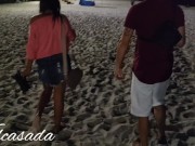Peguei um  na praia, levei ele para o escurinho e fui flagrada pelas câmeras 5/16