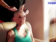 Lisa Fox shaving head 2023. With big love to Sinéad O'Connor 12/16
