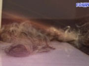 Lisa Fox shaving head 2023. With big love to Sinéad O'Connor 8/16