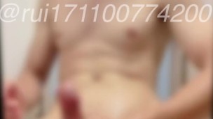 【個人撮影】ローションガーゼオナニー　手コキオナニー　覗き　【ノンケ】
