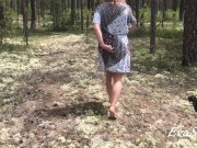 blonde pissing naked in the woods 4/16