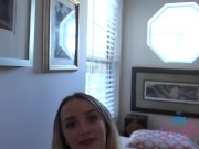 Blonde Amateur Maria Kazi sucks cock and takes it deep (butt plug) POV Session 14/16