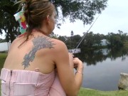 fishing no panty upskirt pt.2 2/16