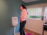 Standing Jeans Pee Practice (3 Urinal, 1 Toilet) 3/16